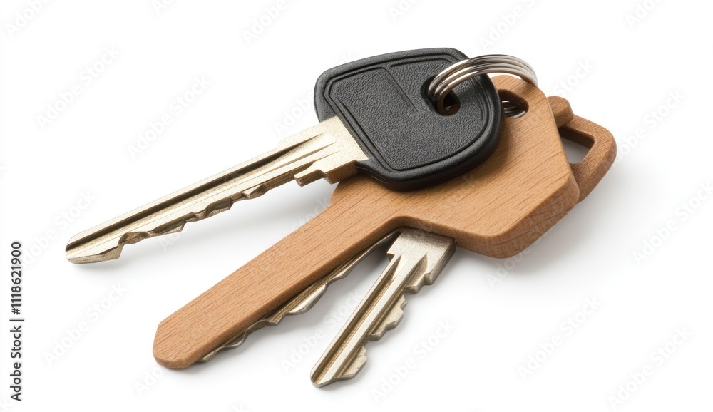 Keys on a White Background Keys on a White Background