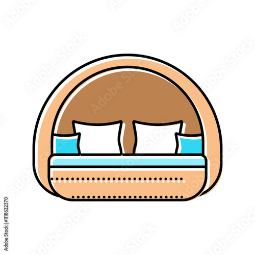 daybed outdoor furniture color icon vector. daybed outdoor furniture sign. isolated symbol illustration