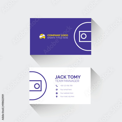 Creative basketball and sports style business card template design for sports lovers.
