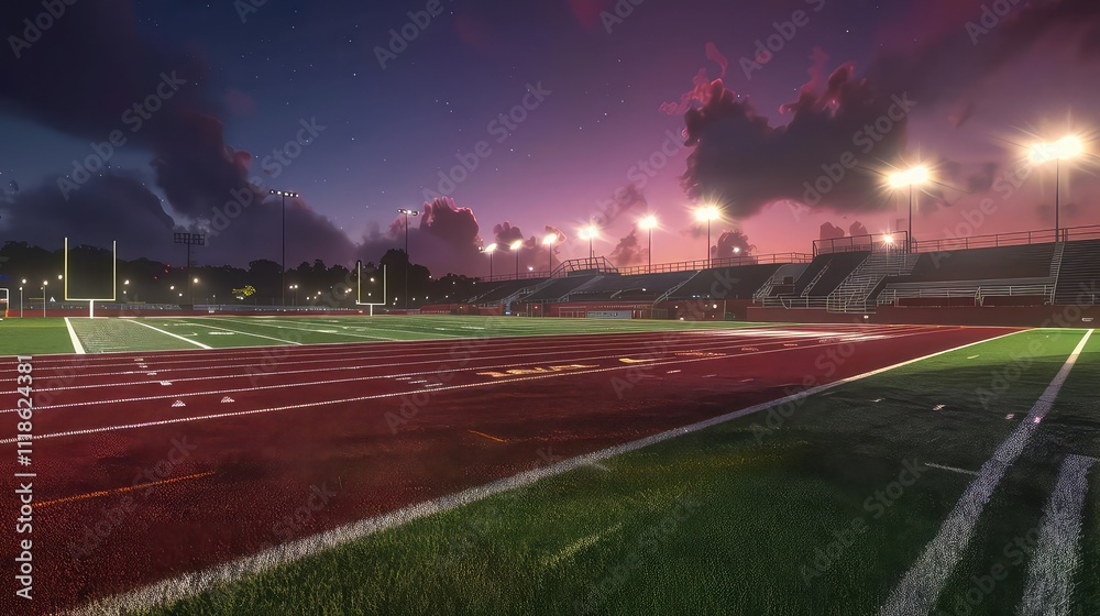 Football stadium at night. An imaginary stadium is modelled and rendered. Football stadium at night. An imaginary stadium is modelled and rendered.