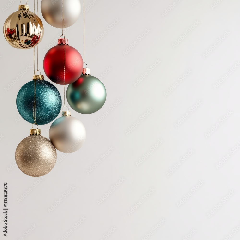 Realistic close-up of Christmas ornaments
Realistic close-up of Christmas ornaments