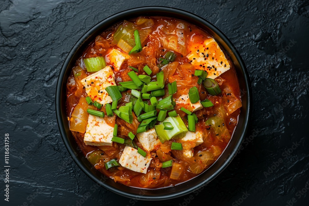 Bold Korean Kimchi Stew with Tofu, Perfect Dish for Flavorful Asian Meal Themes Bold Korean Kimchi Stew with Tofu, Perfect Dish for Flavorful Asian Meal Themes