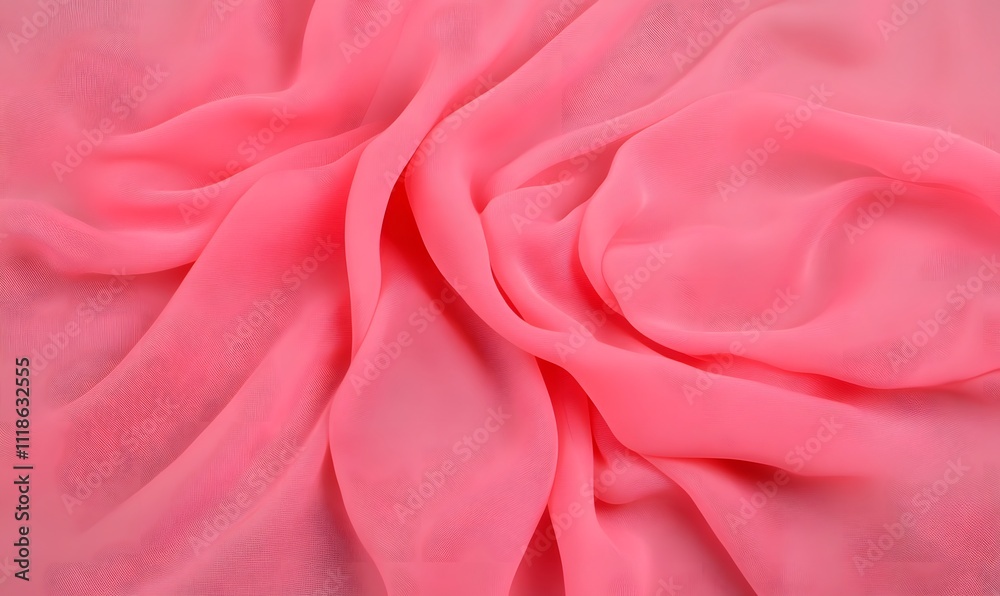 Obraz premium Soft pink chiffon fabric texture background.