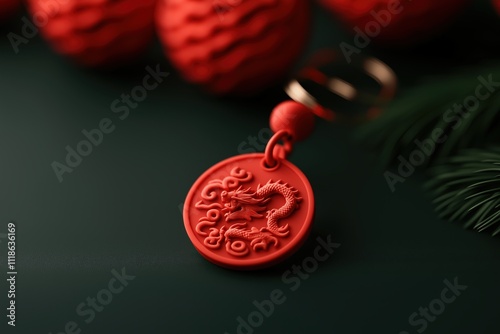 Chinese new year dragon keychain for festive decoration and gifting