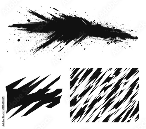 Mixed Vector Textures with Strikes, Grunge & Glitch Lines Perfect for Car Wrap Livery Design