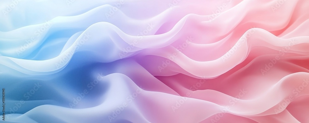 Obraz premium Pastel Colors Waves Background, Generative AI
