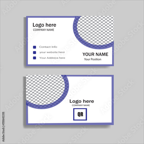 Creative corporate business card  layout templates design