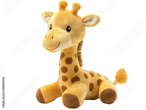 3 d rendering of a cute giraffe toy isolated on a white background photo