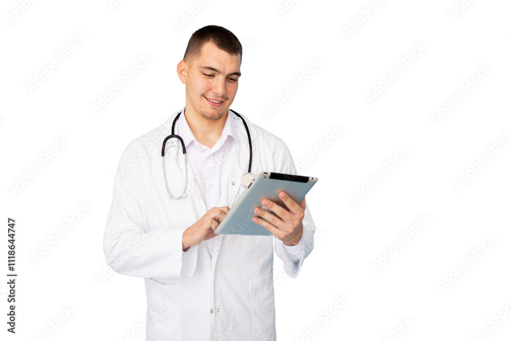 Professional portrait of a young male doctor Professional portrait of a young male doctor