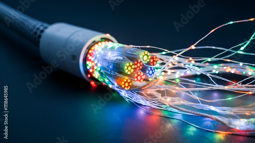 Shot o f a fiber optic cable