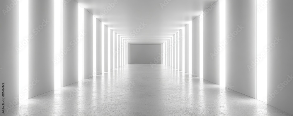 Obraz premium 3D Light White Background, Generative AI