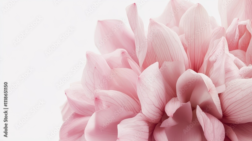 Close-up of delicate, soft pink flower petals.