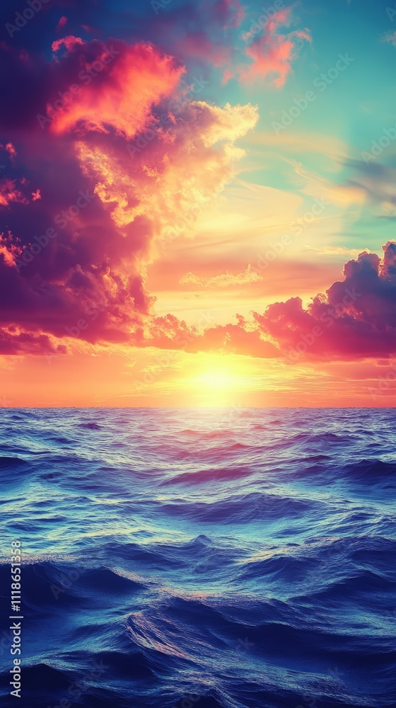 Obraz premium Ocean Sunset Serenity 