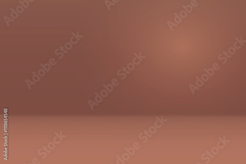 Soft brown abstract dark cream background. Empty room wall painted with color of the year 2025
