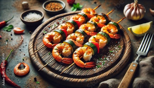 Grilled Shrimp Skewers with Fresh Herbs