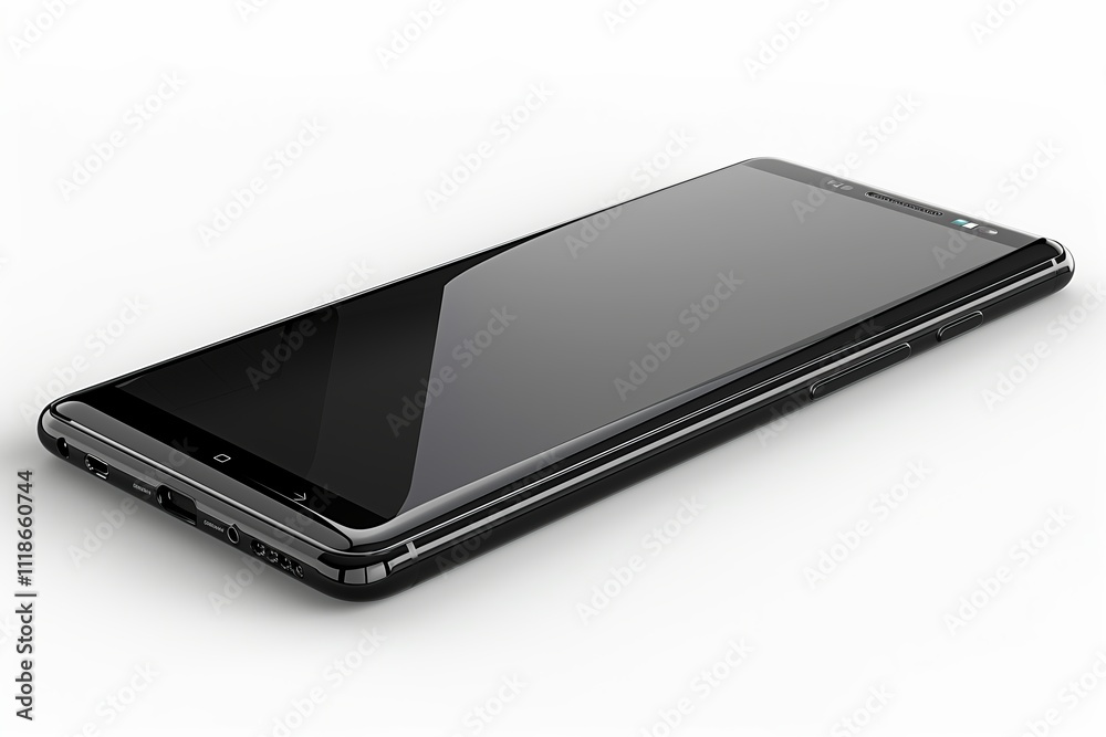 Modern smartphone with sleek design, showcasing the screen and minimalist features. Modern smartphone with sleek design, showcasing the screen and minimalist features.