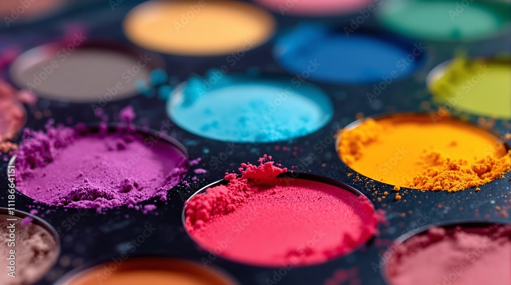 close up of colorful palette close up of colorful palette