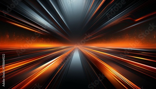 dark gray and orange speed abstract technology background
