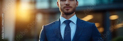 Modern executivethemed background blurred professional silhouettes and neutral color palettes offering flexibility for text or overlays photo
