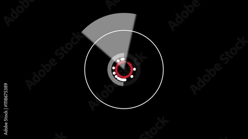 Infographic tech circles motion graphic, Futuristic interface HUD multicolors light, Technology and futuristic concept.