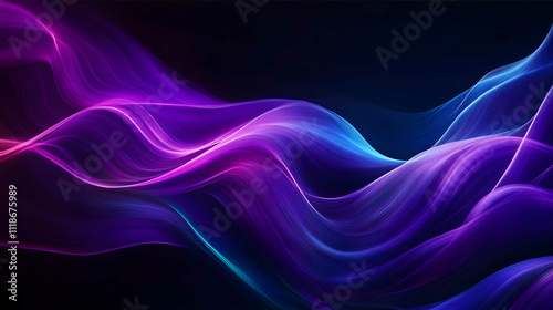 A dark abstract background with deep purples and blues blending together more like the transitions seen in the northern lights The colors shift smoothly but distinctly photo