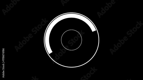 Infographic tech circles motion graphic, Futuristic interface HUD multicolors light, Technology and futuristic concept.