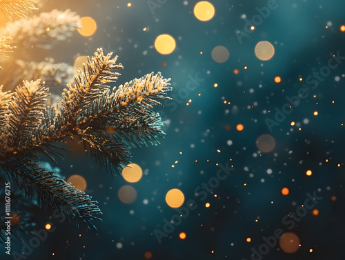Festive Christmas New Year concept background. Neural network AI generated art