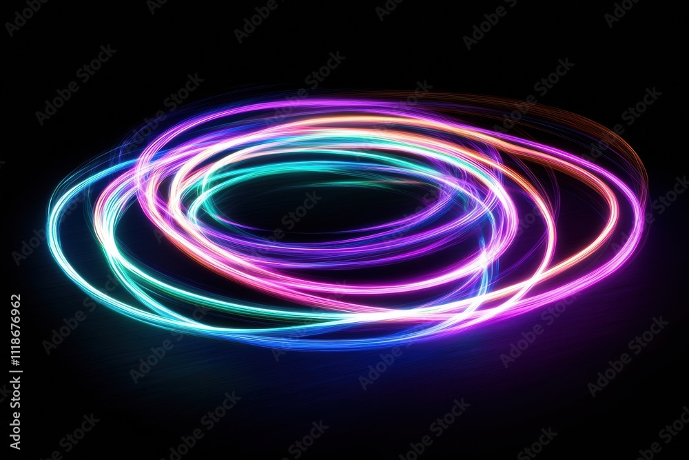 Swirling neon tones of light create an abstract display, offering a vivid backdrop perfect for showcasing text or designs. Generative AI Swirling neon tones of light create an abstract display, offering a vivid backdrop perfect for showcasing text or designs. Generative AI