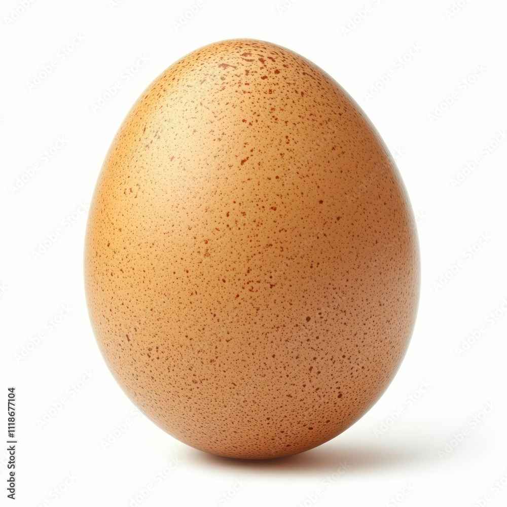 single brown egg with smooth, unblemished shell rests against a pristine white background, showcasing natural form and subtle earthy tones in minimalistic elegance. single brown egg with smooth, unblemished shell rests against a pristine white background, showcasing natural form and subtle earthy tones in minimalistic elegance.