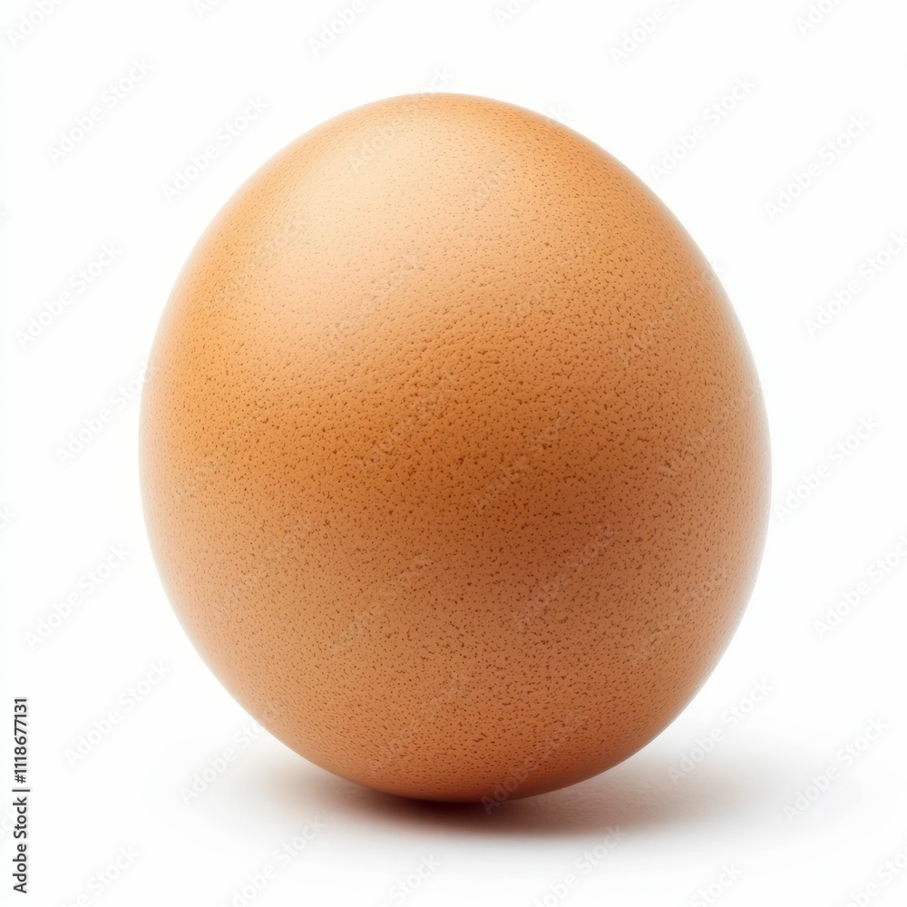single brown egg with smooth, unblemished shell rests against a pristine white background, showcasing natural form and subtle earthy tones in minimalistic elegance. single brown egg with smooth, unblemished shell rests against a pristine white background, showcasing natural form and subtle earthy tones in minimalistic elegance.