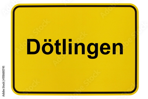 Illustration eines Ortsschildes der Gemeinde Dötlingen in Niedersachsen photo