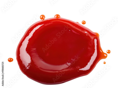 Splash of Red Ketchup PNG Transparent Image for Food Design, Mockups, and Social Media