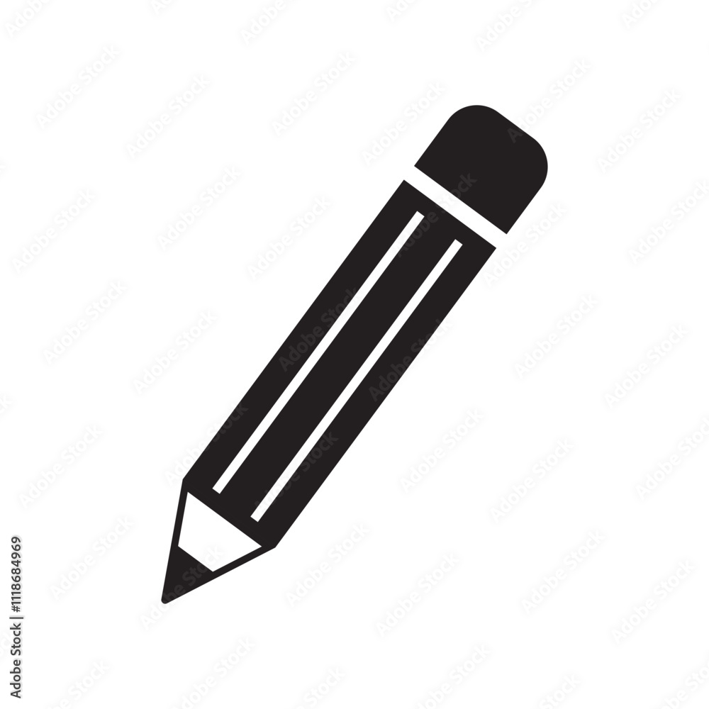 pencil icon flat design vector illustration isolated pencil icon flat design vector illustration isolated