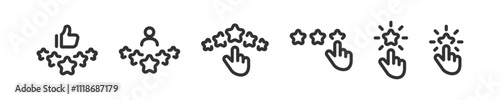 Good client feedback icon. 5 star service. Positive review. Quality evaluation. Like feedback.