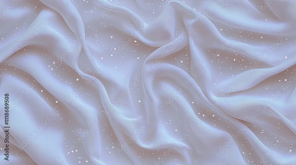 Close-up of soft ivory fabric adorned with sparkling glitter, creating a dreamy atmosphere reminiscent of a magical night SEAMLESS PATTERN Close-up of soft ivory fabric adorned with sparkling glitter, creating a dreamy atmosphere reminiscent of a magical night SEAMLESS PATTERN