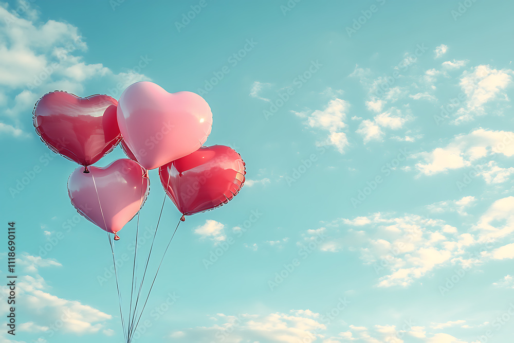 A Valentine’s Day design featuring heart-shaped balloons floating in a serene blue sky, symbolizing love, joy, and celebration of romance.
A Valentine’s Day design featuring heart-shaped balloons floating in a serene blue sky, symbolizing love, joy, and celebration of romance.