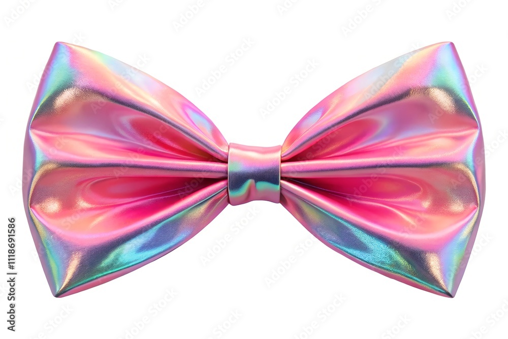 pink bow tie fluid holographic Iridescent 3d render icon isolated on White background pink bow tie fluid holographic Iridescent 3d render icon isolated on White background