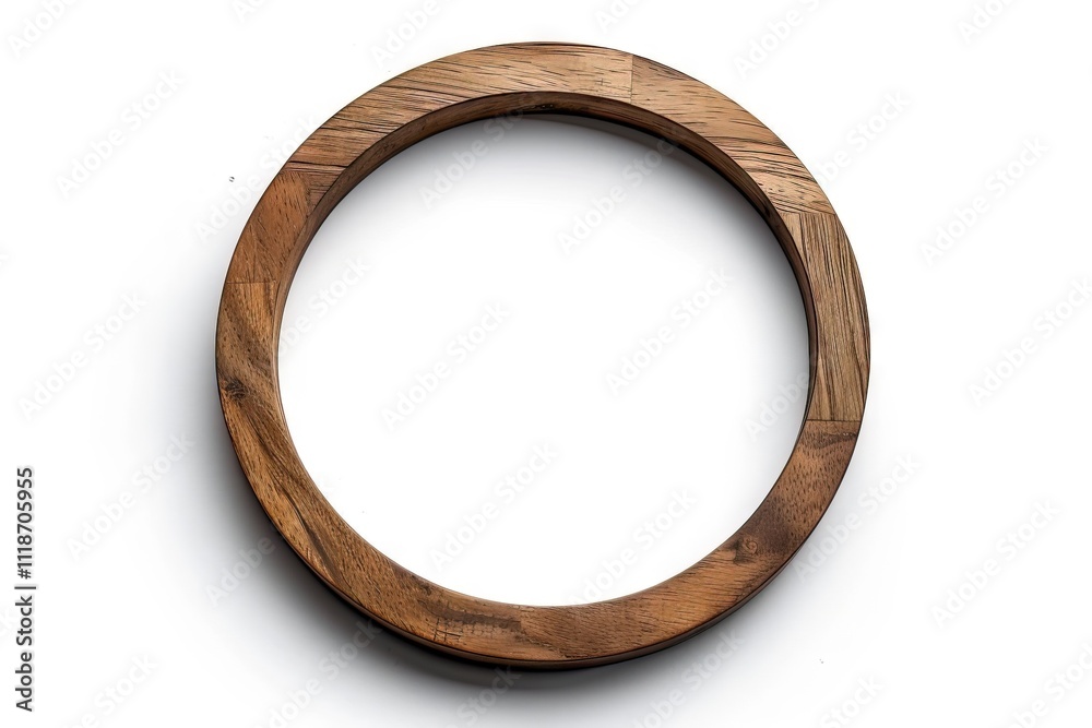 Large circular wooden frame for wall views or pictures. Large circular wooden frame for wall views or pictures.