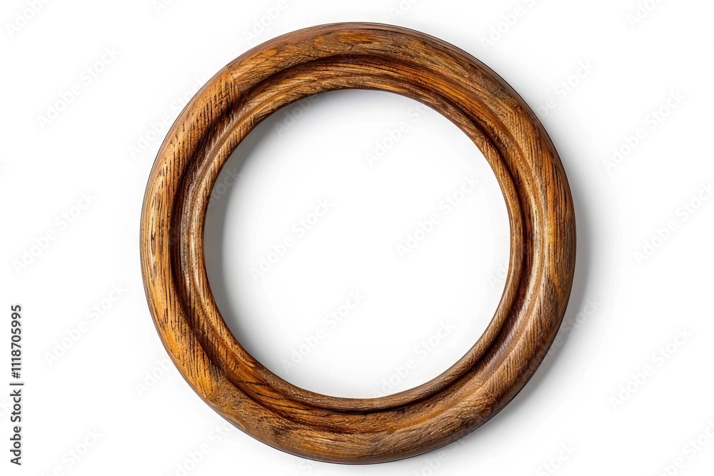 Large circular wooden frame for wall views or pictures. Large circular wooden frame for wall views or pictures.