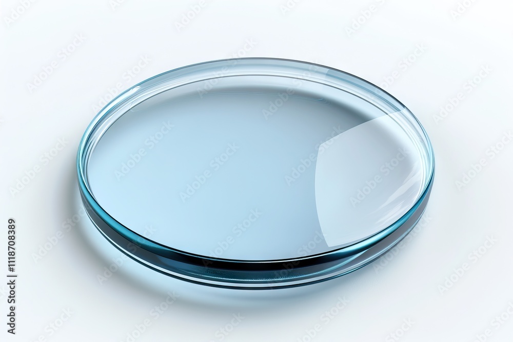 Round glass shapes on white background.