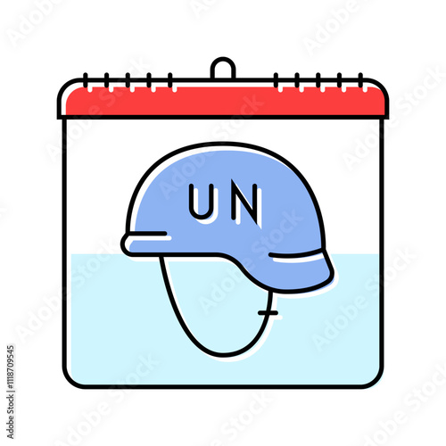 peacekeepers international day color icon vector. peacekeepers international day sign. isolated symbol illustration