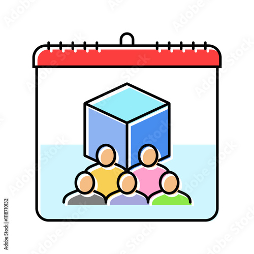 cooperatives international day color icon vector. cooperatives international day sign. isolated symbol illustration