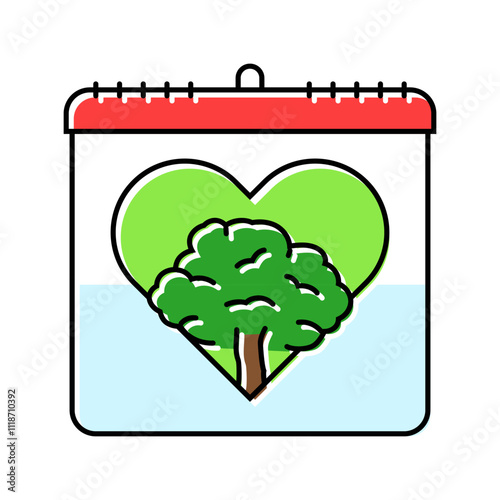 forests international day color icon vector. forests international day sign. isolated symbol illustration