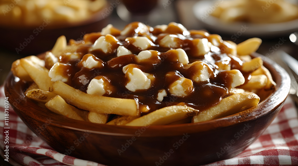Indulge in the Comfort of Authentic Canadian Poutine: A Savory Dish of Crispy Fries, Fresh Cheese Curds, and Rich Gravy Perfect for Any Occasion Indulge in the Comfort of Authentic Canadian Poutine: A Savory Dish of Crispy Fries, Fresh Cheese Curds, and Rich Gravy Perfect for Any Occasion