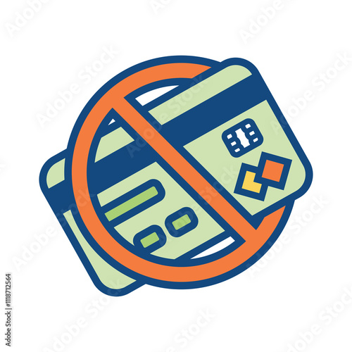 Credit Rating or Score Icon with Credit Card Check - Good or Bad Credit Idea