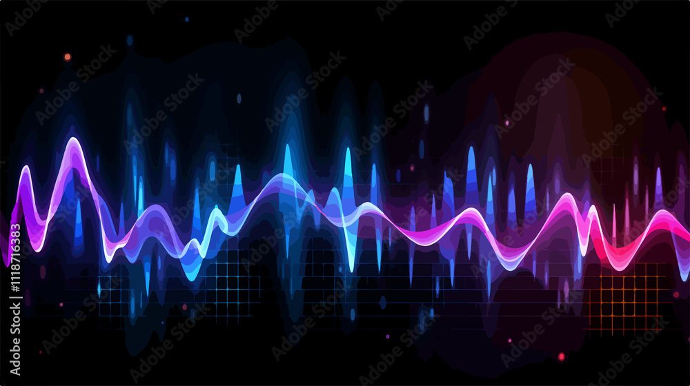 Square Sound Music Wave Equalizer Silhouette Isolate Image Square Sound Music Wave Equalizer Silhouette Isolate Image