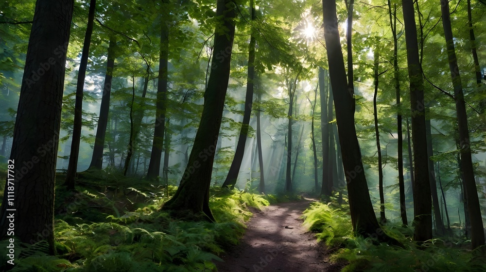 morning in the forest morning in the forest