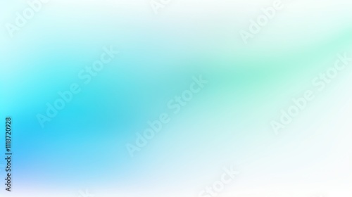 Aqua gradient green and blue on white background. Azure pattern spots. Blueish color wallpaper template for presentation.