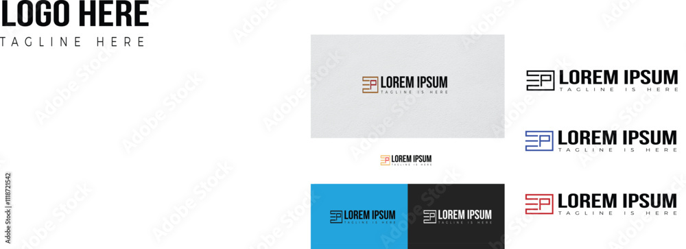 Business logo, letter marks EP logo , red black logo Business logo, letter marks EP logo , red black logo