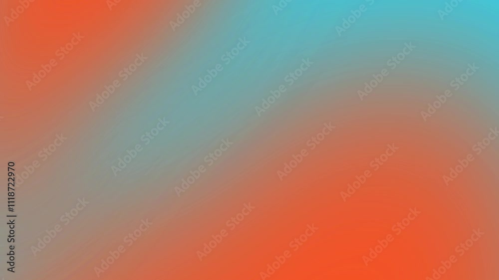 Abstract backdrop blurred orange turquoise soft gradient. background moving of multicolor slow motion background